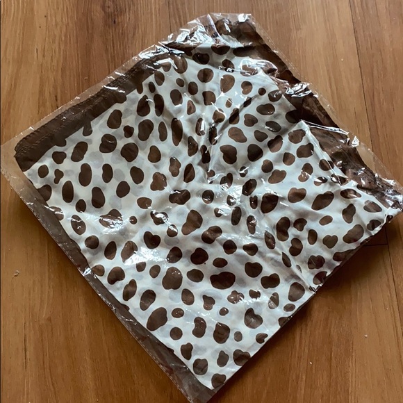 NWOT silk scarf coffee colour - Picture 3 of 4